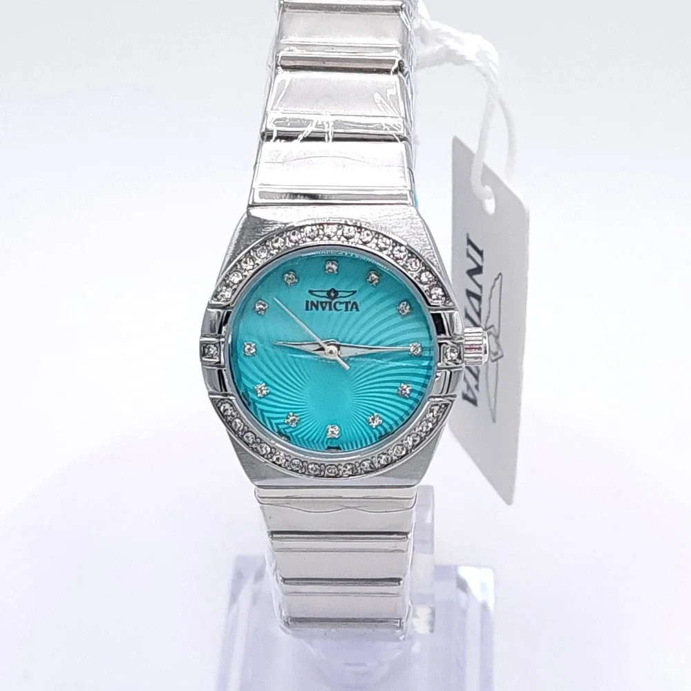 Invicta 70263 Women's Turquoise Dial Watch 27.8mm Silver Bracelet